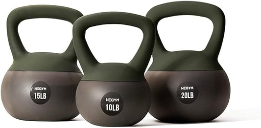 Soft Kettlebells with Cushioned Impact-Resistant Base and Anti-Slip, Wide-Grip Handle for Home Workouts, Weightlifting, and Personal Training