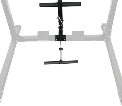 Signature Fitness Multi-Function Adjustable Power Cage with J-Hooks, Safety Straps and Optional LAT Pulldown Attachment and Cable Crossover, Multiple Styles