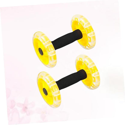 Kisangel Exercise Roller Weight Loss Equipment Exercise Abdominal Roller Ab Exercise Roller Hand Weights Dumbbell Yellow Fitness Exercise Device Fitness Wheel Wire Wheel