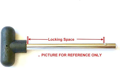 Pin Tensile 3/8 Diameter 5-1/2" Locking Space | Universal Fitness Eqpt Weight Stack Replacement SELECTOR Key | Detent Hitch PINS | Chrome Plated Steel