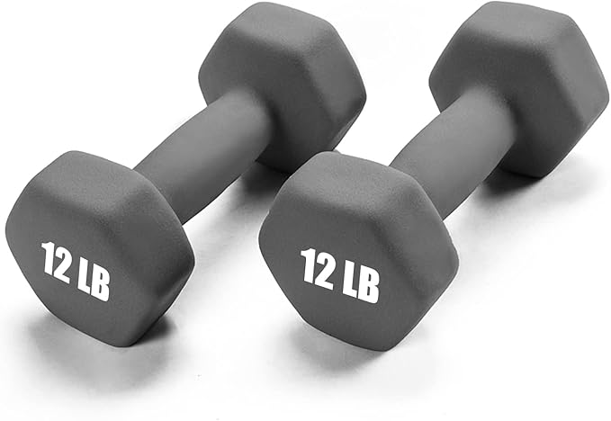 Portzon 10 Colors Options Compatible with Set of 2 Neoprene Dumbbell,1-15 LB, Anti-Slip, Anti-roll, Hex Shape