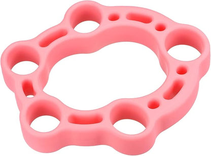 uxcell Finger Stretcher Exerciser, 10LB Silicone Hand Grip Strengthener Finger Strength Trainer for Rock Climbing Athletes Workout Pink