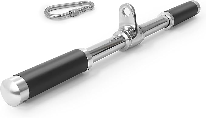 Luwint Ultra Heavy Duty Steel Cable Attachments, Cable Row Handle/Straight Bar