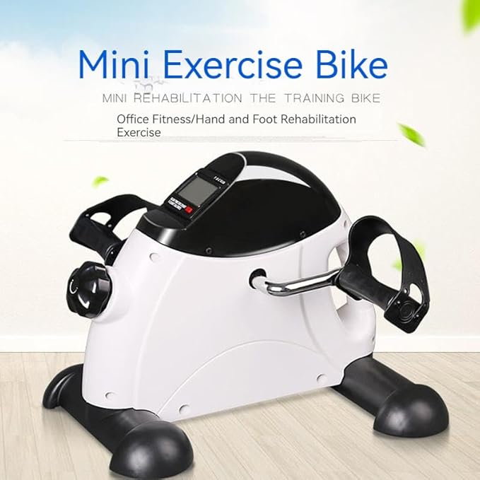 Portable Exercise Pedal Bike for Legs and Arms, Mini Exercise Peddler with LCD Display