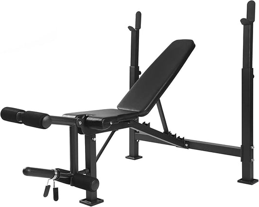 JFIT Olympic Weight Bench with Leg Developer Attachment