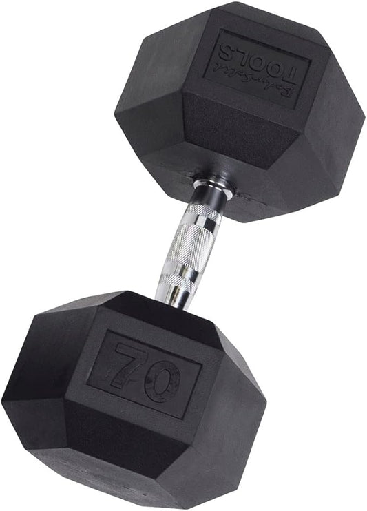 Body-Solid Rubber Coated Hexagon Dumbbells, Hand Weights For Men and Women, Weights Dumbbell for Strength Training, Body Building Home Gym Training Gear