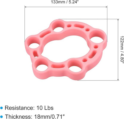 uxcell Finger Stretcher Exerciser, 10LB Silicone Hand Grip Strengthener Finger Strength Trainer for Rock Climbing Athletes Workout Pink