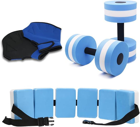 UNAOIWN Water Dumbbell Set for Aquatic Aerobics Exercise, Water Weights Equipment, Training Aid for Aquatic Fitness, Water Workout Fitness Tool