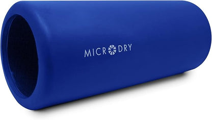 MICRODRY Deluxe Fitness Foam Back Roller for Muscle Relief, Roller for Yoga, Stretching, Deep Tissue Firm Massage & Trigger Point Release, Exercise Workout at Home or Gym, 13x5.3", Blue