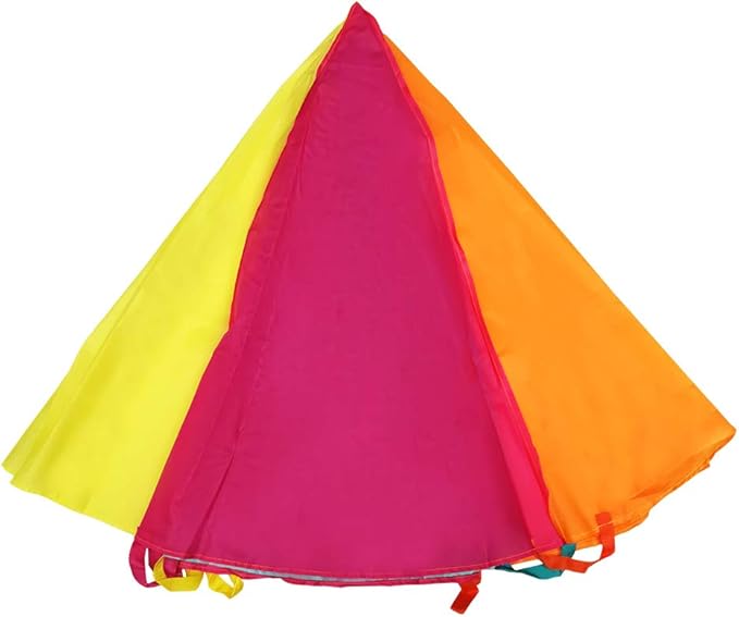 SPINFOX Play Parachute 6FT, 10FT, 20ft Play Parachute with Handles Multicolored Parachute for Kids, Kids Play Parachute for Indoor Outdoor Games Exercise Toy