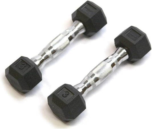 Gympak Rubber Hex Dumbbells