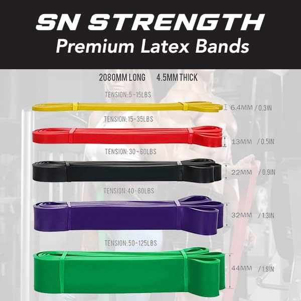 Premium Exercise Resistance Bands for Pull-up Assistance or Resistance Bands Home Workout Garage Gym Accessories