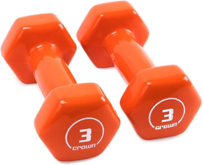 Brightbells Vinyl Hex Hand Weights, Spectrum Series I: Tropical - Colorful Coated Set of Non-slip Dumbbell Free Weight Pairs - Home & Gym Equipment