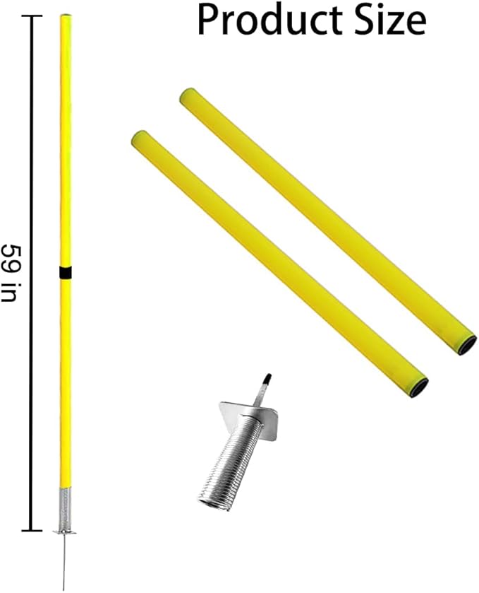 TNZMART Spring Agility Training Pole Set Soccer Plug-in