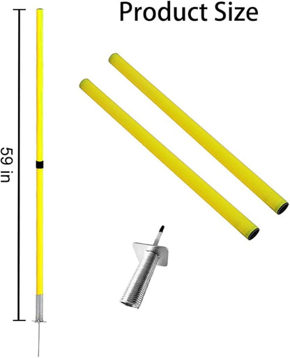 TNZMART Spring Agility Training Pole Set Soccer Plug-in