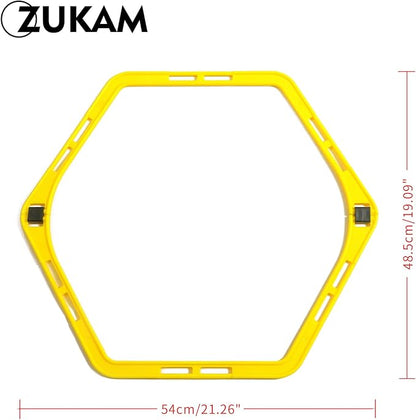 Hex Agility Rings for Speed Training & Agility 6 Rings