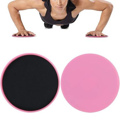 Core Sliders, 2PCS Exercise Sliding Disc Dual Sided Gliding Discs Floor Sliders Exercise Core Gliders Fitness Sport Equipment for physical therapy, yoga, dance, balance training(pink)