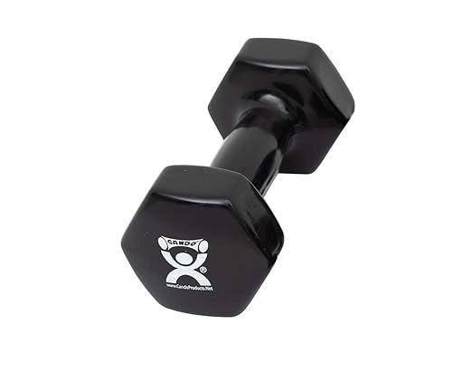 CanDo Vinyl-Coated Cast Iron Dumbbells 8 lb.,