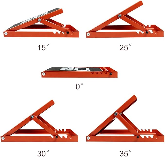 Red Blue Orange Squat Wedge Set,Anti-Slip Slant Board for Calf Stretching,4 Positions Adjustable Ankle Incline Board and Stretch Board,Full Non-Slip Surface Balance Board