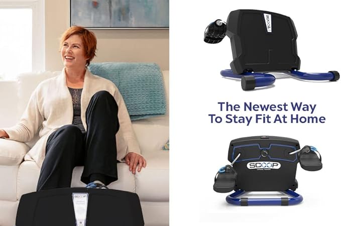 New Version - SCOOP Lateral Trainer Compact, Lightweight, Under Desk Lateral Motion Exerciser at Home Fitness for Knees, HIPS and Lower Back. Improves Strength, Balance & Mobility, Reduces Joint Pain