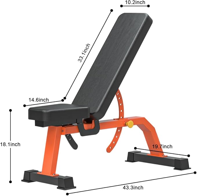 Adjustable Bench, Professional Weight Bench, Incline Flat Decline Sit Up Bench,Dumbbell Stool