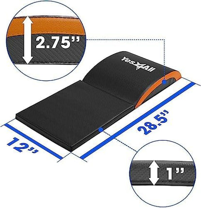 Yes4All Ab Mat Tailbone & No Tailbone, Foldable Abdominal Exercise Sit Up Support Pad for Core Training and Lower Back