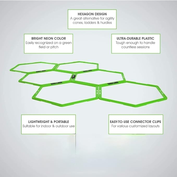 Speed Agility Training Ladder 6 Rings Set