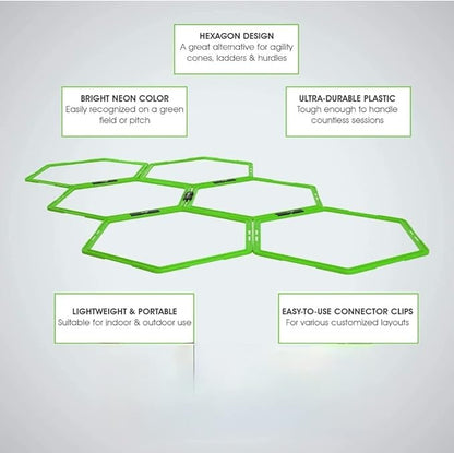 Speed Agility Training Ladder 6 Rings Set