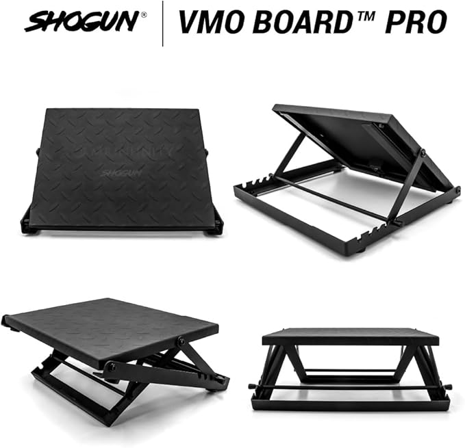 Shogun Slant Board for Squats - Premium Steel VMO Board for Calves Knees Toes & Ankles - Improve Posture with Stretching - Standing Slant Board - Adjustable Fitness Equipment - Calf Stretcher Workout