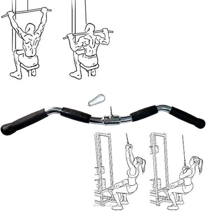 Lat Bar Cable Machine Attachment Curl Pulldown Bar