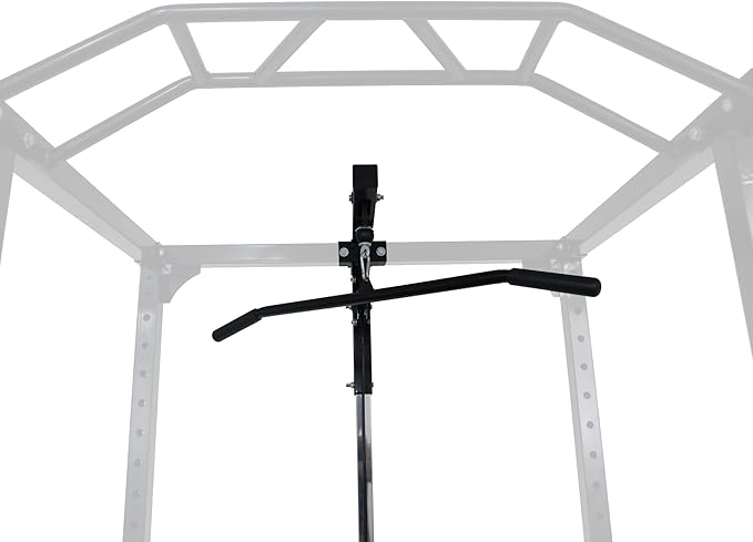 Signature Fitness Multi-Function Adjustable Power Cage with J-Hooks, Safety Straps and Optional LAT Pulldown Attachment and Cable Crossover, Multiple Styles