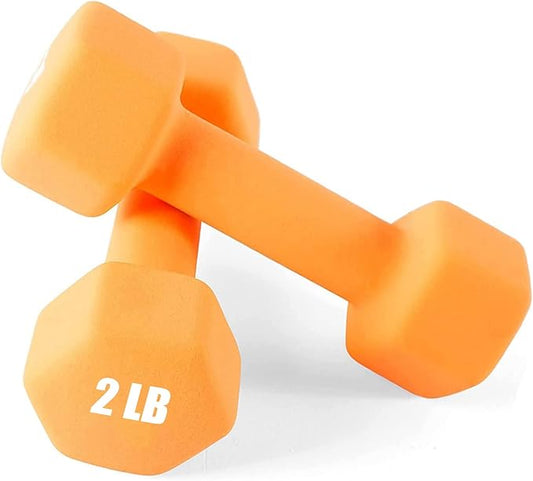 Portzon 10 Colors Options Compatible with Set of 2 Neoprene Dumbbell,1-15 LB, Anti-Slip, Anti-roll, Hex Shape