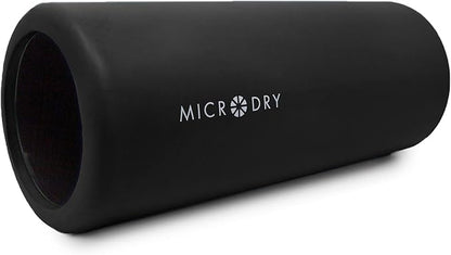 MICRODRY Deluxe Fitness Foam Back Roller for Muscle Relief, Roller for Yoga, Stretching, Deep Tissue Firm Massage & Trigger Point Release, Exercise Workout at Home or Gym, 13x5.3", Black