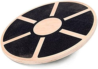 Heavy Duty 15.5" Wooden Balance Board with Non-Slip Pad Fitness Equipment