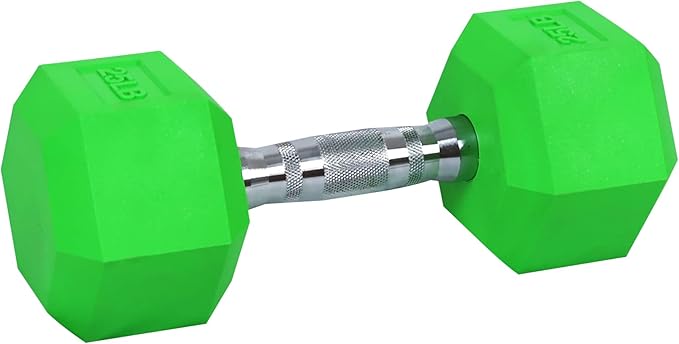 Fivids Colored Rubber Encased Hex Dumbbell in Pairs