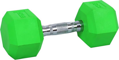 Fivids Colored Rubber Encased Hex Dumbbell in Pairs