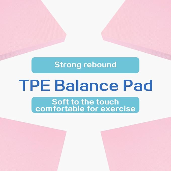 SPACETIM Pink Foam Balance Pad For Physical Therapy, Yoga, And Stability Training - Ideal For Women, Physiotherapy Patients, And Arthritis Relief