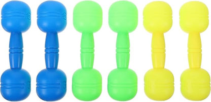 GANAZONO 3 Pairs Kids Plastic Hand Dumbbells Home Gym Exercise Barbell Children Exercise Fitness Sport Toy Toddler Weights Kids Fun & Fitness Workout Equipment