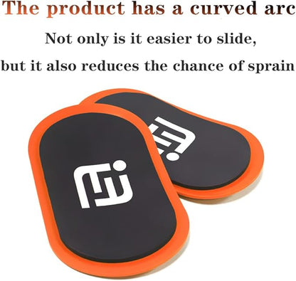 orange Gliding Discs Core Sliders Smooth Use On Carpet Floor Exercise Sliders Equipment