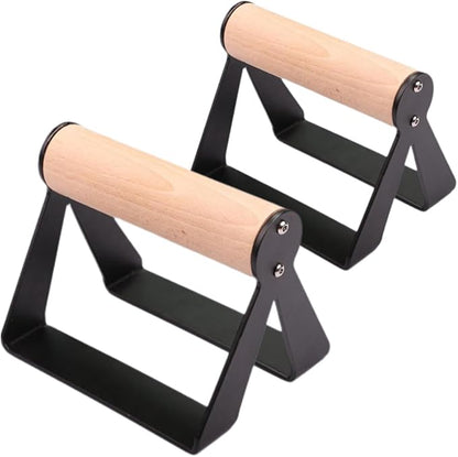 Wooden Push Up Bars with Ergonomic Handles and Heavy-Duty Steel – Anti-Slip Push-Up Handles, Handstand Bars for Calisthenics and Fitness