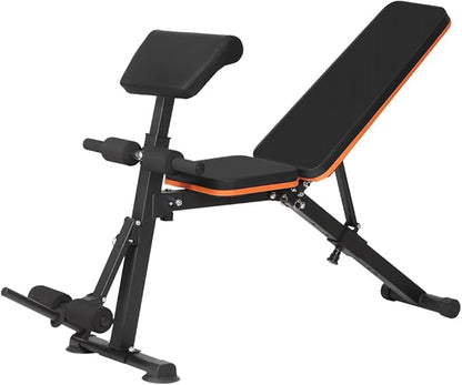 Panana Multi-Functional Gym Bench Adjustable Weight Bench Workout Bench Exercise Strength Versatile Training Fitness Equipment Roman Chair for Hyper Back Extension Home Gym