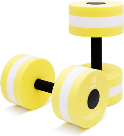 Water Dumbbells, Aquatic Exercise Dumbell Set of 2 Water Aerobic Exercise Foam Dumbbells Pool Resistance Water Fitness Equipment for Weight Loss