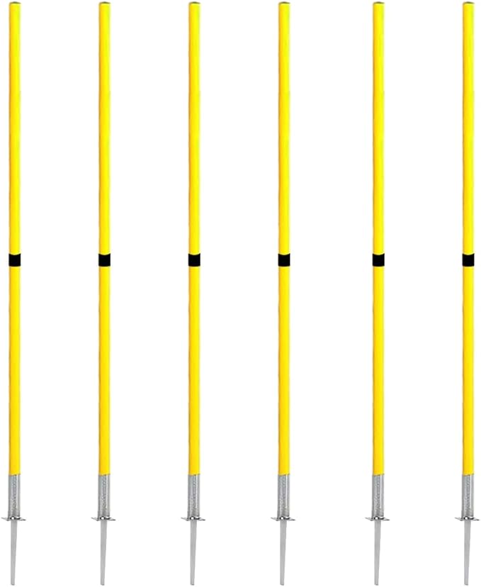 TNZMART Spring Agility Training Pole Set Soccer Plug-in