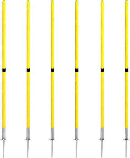 TNZMART Spring Agility Training Pole Set Soccer Plug-in