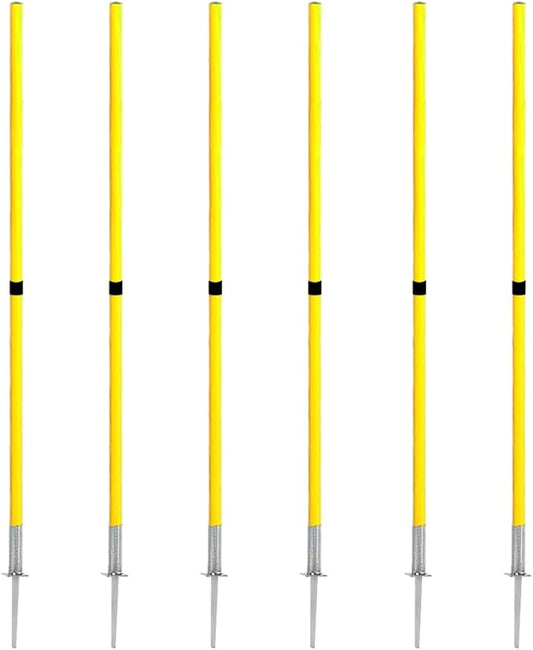 TNZMART Spring Agility Training Pole Set Soccer Plug-in