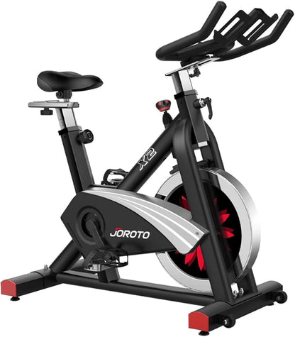 JOROTO X2|X2PRO Exercise Bike, X4S Bluetooth Stationary Indoor Cycling Bike with Readable 100 Levels Magnetic Resistance, Plus 12.6 inch Tablet Bracket Exercise Bikes for Home