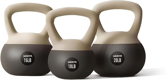 Soft Kettlebells with Cushioned Impact-Resistant Base and Anti-Slip, Wide-Grip Handle for Home Workouts, Weightlifting, and Personal Training