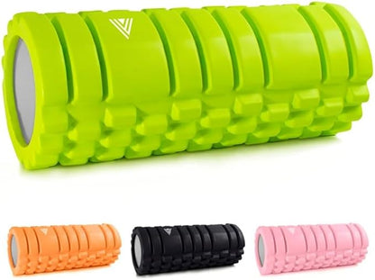 The Vinchu Foam Roller - Deep Tissue Massage Muscle Roller and Stretching Equipment for Sustainable Strength and Myofascial Trigger Point Release (Spring Green, L)