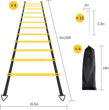 1/2/4 Pack Agility Ladder Set 8 Rungs/12 Rungs/12 Rungs