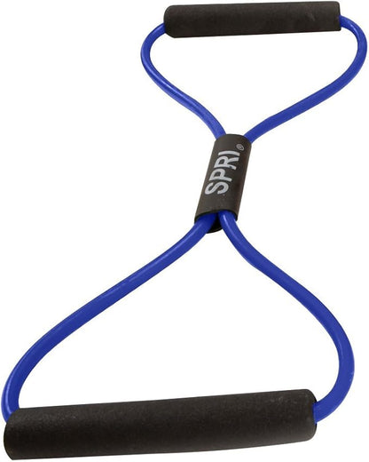 SPRI Ultra Toner Figure 8 Resistance Band with Padded Handles great for Stretch, Exercise, Fitness Training, Yoga, Resistance Weights, Therapy, Gym or Home Workout Equipment (Light Resistance 10lbs.)